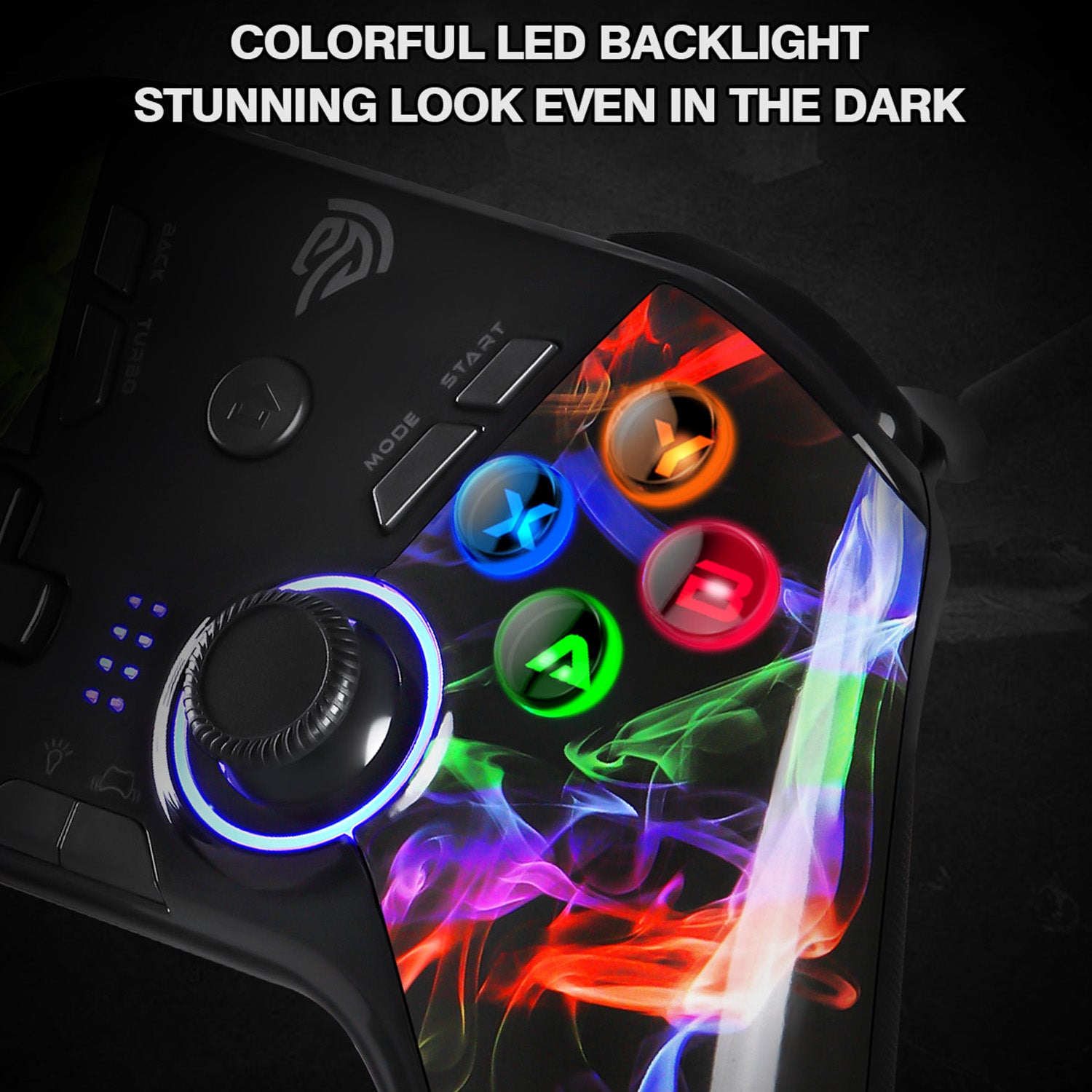 EASYSMX ESM-9110 LED Wireless PC Gamepad Programming Dongle Directly Connected to Game Controller EASYSMX ESM-9110 LED Wireless PC Gamepad Programming Dongle Directly Connected to Game Controller